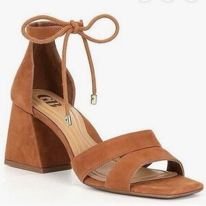 NWOT Gianni Bini Late-Nite Suede Ankle Tie Sandals